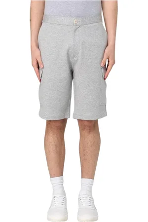 Brunello Cucinelli Korte broeken, Heren, Grijs, S, Katoen, Stijlvolle Cargo Shorts voor Mannen