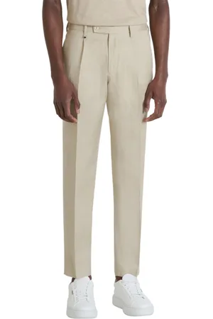 Antony Morato Broeken, Heren, , XL, Linnen, Regular Fit Linnenmix Broek in Zand