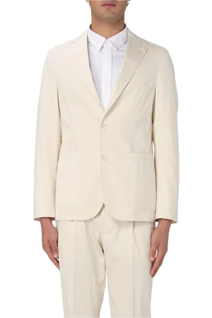 HUGO BOSS Jassen, Heren, Wit, M, Tweed, Blauwe Boss Blazer Tweedelig Set