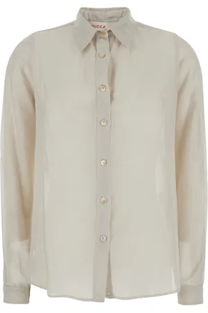 Jucca Blouses & Shirts, Dames, , XS, Katoen, Klassieke Kraag Shirt Katoen Zijde