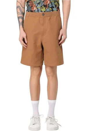 A.P.C. Korte broeken, Heren, Bruin, L, Katoen, Zwarte Canvas Relaxte Pasvorm Shorts