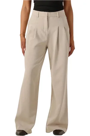 Moss Copenhagen Broeken, Dames, , XL, Hoge Taille Plooi Broek voor Vrouwen