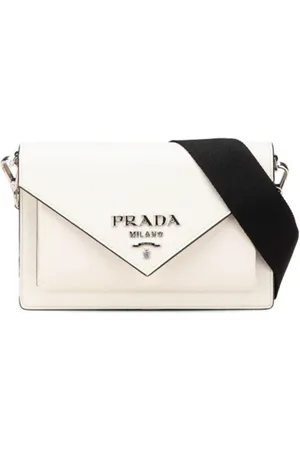 Prada Pre-owned, Dames, Wit, ONE Size, Leer, Pre-owned Leather crossbody-bags