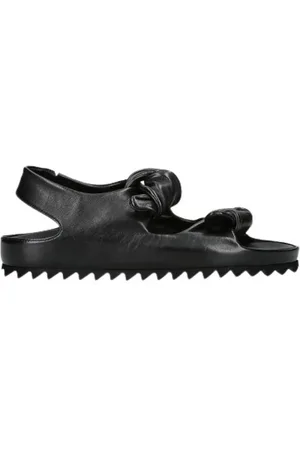 Officine creative Schoenen, Dames, Zwart, 41 EU, Zachte Leren Sandaal