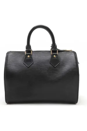 LOUIS VUITTON Pre-owned, Dames, Zwart, ONE Size, Leer, Tweedehands leren handtassen
