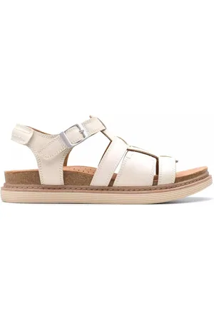 Clarks Schoenen, Dames, Wit, 39 1/2 EU, Leer, Off Dames Sandaal - Brede Versie