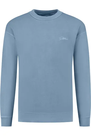 Dstrezzed Sweatshirts & Hoodies, Heren, Blauw, L, Stijlvolle Pullover Sweater
