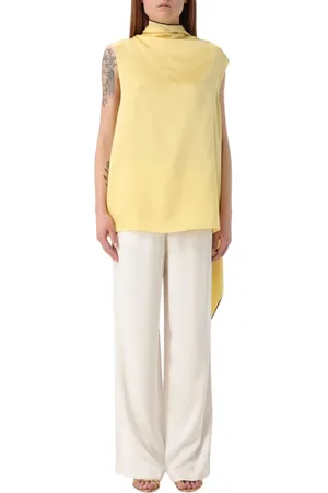 Stella McCartney Tops, Dames, Geel, M, Gele Zijden Mouwloze Top