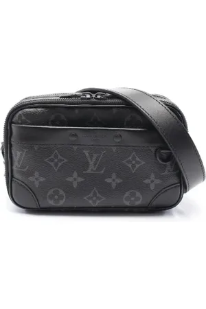 LOUIS VUITTON Pre-owned, Heren, Zwart, ONE Size, Leer, Pre-owned Canvas crossbody-bags