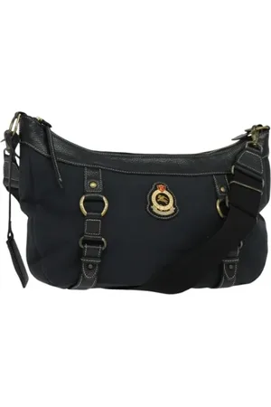 Burberry Pre-owned, Dames, Blauw, ONE Size, Leer, Pre-owned Canvas shoulder-bags