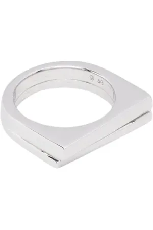TOM WOOD Accessoires, Dames, Grijs, 54 MM, Zilveren Juweel Ring