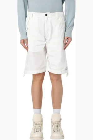 C.P. Company Korte broeken, Heren, Wit, XS, Witte Cargo Shorts
