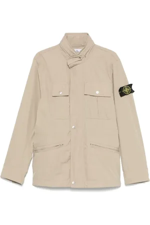 Stone Island Jassen, Heren, , M, Hooded jas met drukknoop- en ritssluiting
