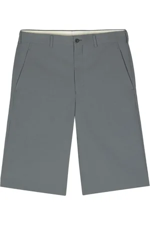 Comme des Garçons Korte broeken, Heren, Grijs, M, Wol, Grijze Wollen Bermuda Shorts