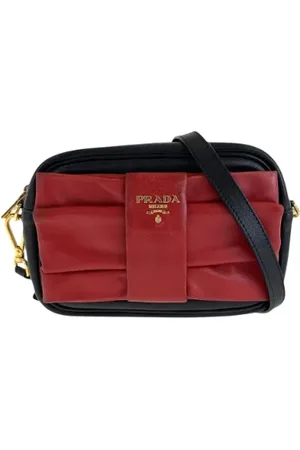 Prada Pre-owned, Dames, Rood, ONE Size, Leer, Pre-owned Leather crossbody-bags