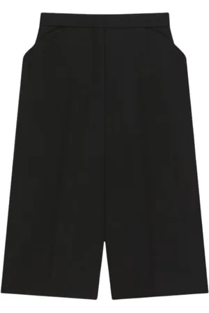 Givenchy Korte broeken, Dames, Zwart, M, Wol, Zwarte Culottes Shorts voor Vrouwen