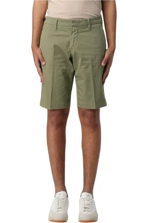 FAY Korte broeken, Heren, Groen, W38, Katoen, Groene Chino Shorts