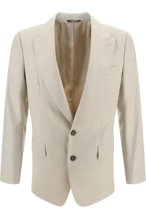 Dolce & Gabbana Jassen, Heren, , S, Wol, Stijlvolle Wollen Blazer Jas met Revers