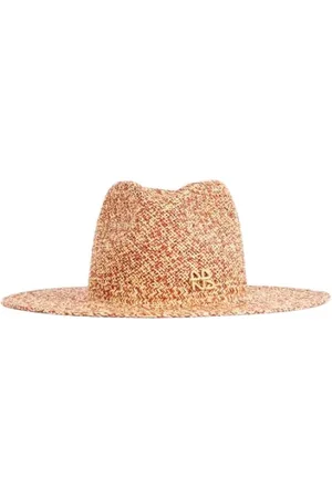 Ruslan Baginskiy Accessoires, unisex, , M, Rode Stro Fedora Hoed