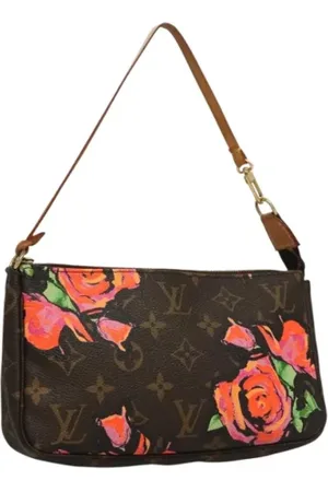 LOUIS VUITTON Pre-owned, Dames, Bruin, ONE Size, Leer, Tweedehands Canvas Louis Vuitton tassen