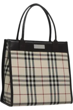 Burberry Pre-owned, Dames, , ONE Size, Leer, Tweedehands Canvas handtassen