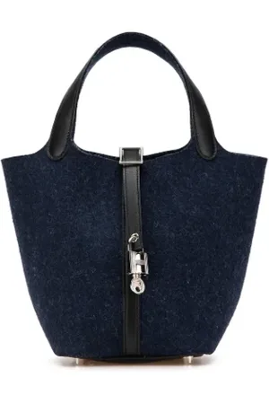 Hermès Pre-owned, Dames, Blauw, ONE Size, Wol, Pre-owned Wool handbags