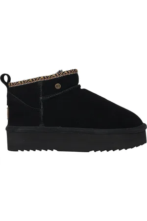 Warmbat Schoenen, Dames, Zwart, 37 EU, Suède, Zwarte warmgevoerde laars voor vrouwen