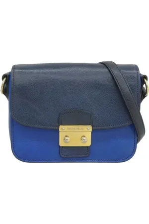 Miu Miu Pre-owned, Dames, Blauw, ONE Size, Leer, Tweedehands leren schoudertassen