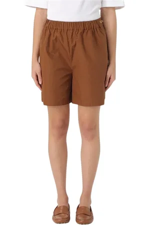 Max Mara Korte broeken, Dames, Bruin, S, Bruine Relaxte Shorts