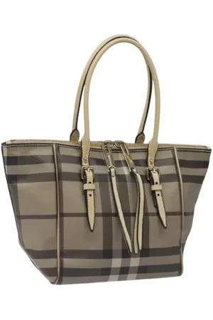 Burberry Pre-owned, Dames, Bruin, ONE Size, Leer, Tweedehands leren handtassen