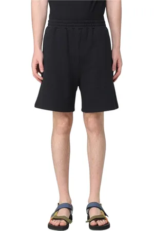 Dondup Korte broeken, Heren, Zwart, L, Katoen, Zwarte katoenen sweatshorts