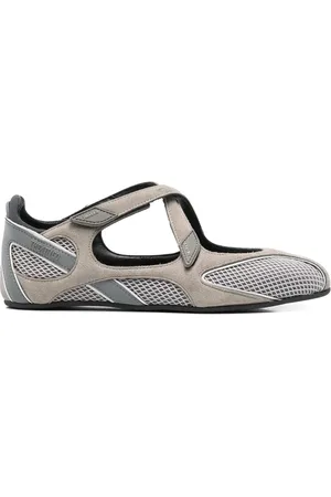 The Attico Schoenen, Dames, Grijs, 38 1/2 EU, Ash Grey Mesh Panel Schoenen