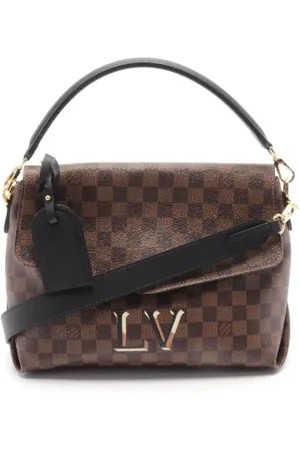 LOUIS VUITTON Pre-owned, Dames, Bruin, ONE Size, Leer, Tweedehands Canvas handtassen