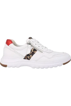 Gabor Schoenen, Dames, Wit, 40 1/2 EU, Witte leren damessneaker