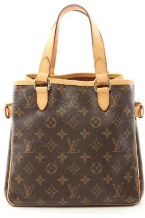 LOUIS VUITTON Pre-owned, Dames, Bruin, ONE Size, Leer, Tweedehands Canvas Louis Vuitton tassen