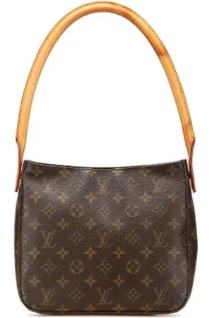LOUIS VUITTON Pre-owned, Dames, Bruin, ONE Size, Leer, Tweedehands Canvas Louis Vuitton tassen