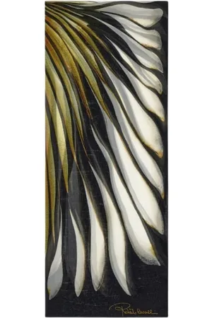 Roberto Cavalli Accessoires, Dames, Veelkleurig, ONE Size, Gouden Print Sjaal
