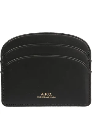 A.P.C. Accessoires, Dames, Zwart, ONE Size, Leer, Leren Kaarthouder