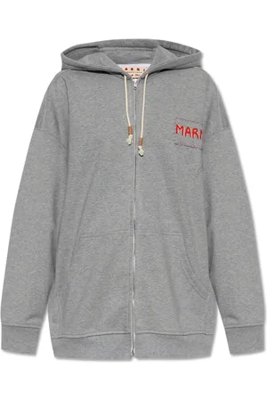 Marni Sweatshirts & Hoodies, Dames, Grijs, XS, Katoen, Oversized Cotton Sweat