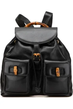 Gucci Pre-owned, Dames, Zwart, ONE Size, Leer, Pre-owned Leather backpacks