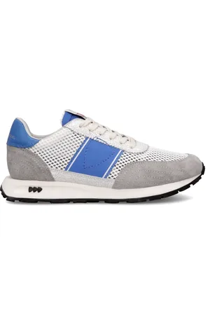 Philippe model Schoenen, Heren, Veelkleurig, 44 EU, Leer, Hardloopschoenen Tour Homme, Wit en Bluette