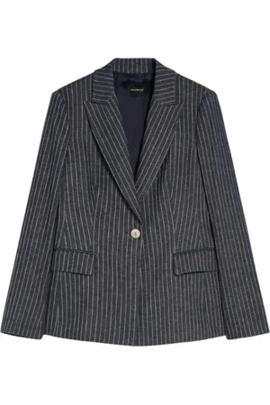 pennyblack Jassen, Dames, Blauw, 3Xs, Katoen, Slim Fit Blauwe Katoenen Jas