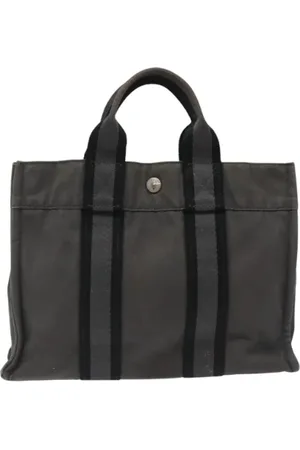 Hermès Pre-owned, Dames, Grijs, ONE Size, Tweedehands Canvas handtassen