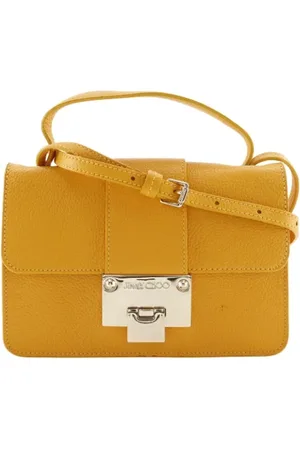 Jimmy Choo Pre-owned, Dames, Geel, ONE Size, Leer, Tweedehands leren handtassen