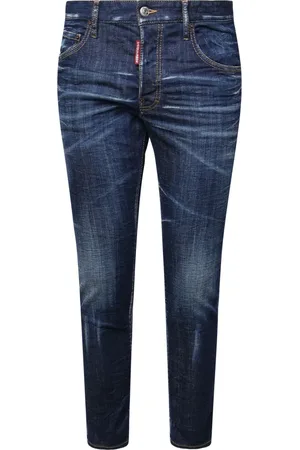 Dsquared2 Jeans, Heren, Blauw, L, Denim, Blauwe Denim Shorts met Vernietigde Details