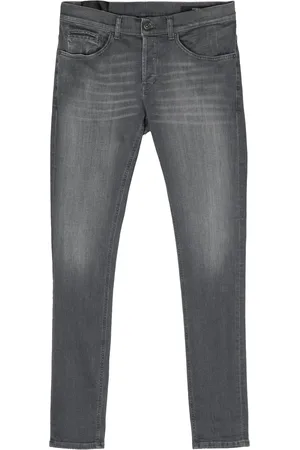 Dondup Jeans, Heren, Grijs, W33, Gewassen Grijze Slim Fit Jeans