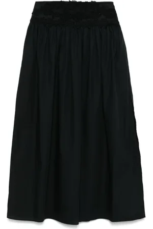 ERMANNO SCERVINO Rokken, Dames, Zwart, S, Zwarte Rok met Zijsplitten