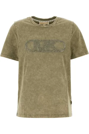 Michael Kors Tops, Dames, Groen, XS, Katoen, Salie groen katoenen T-shirt