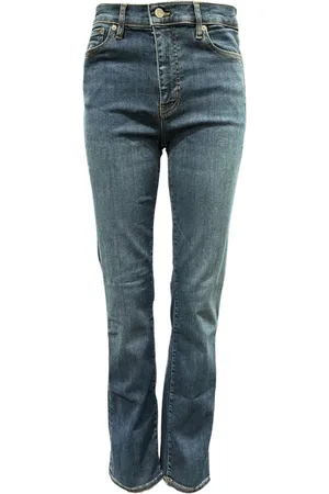Frame Jeans, Dames, Blauw, W31, Katoen, High Straight Long Jeans
