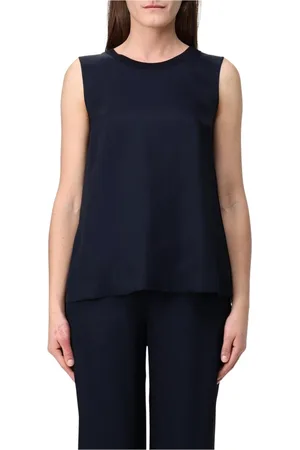 LORENA ANTONIAZZI Tops, Dames, Blauw, S, Blauwe Zijden Blouse